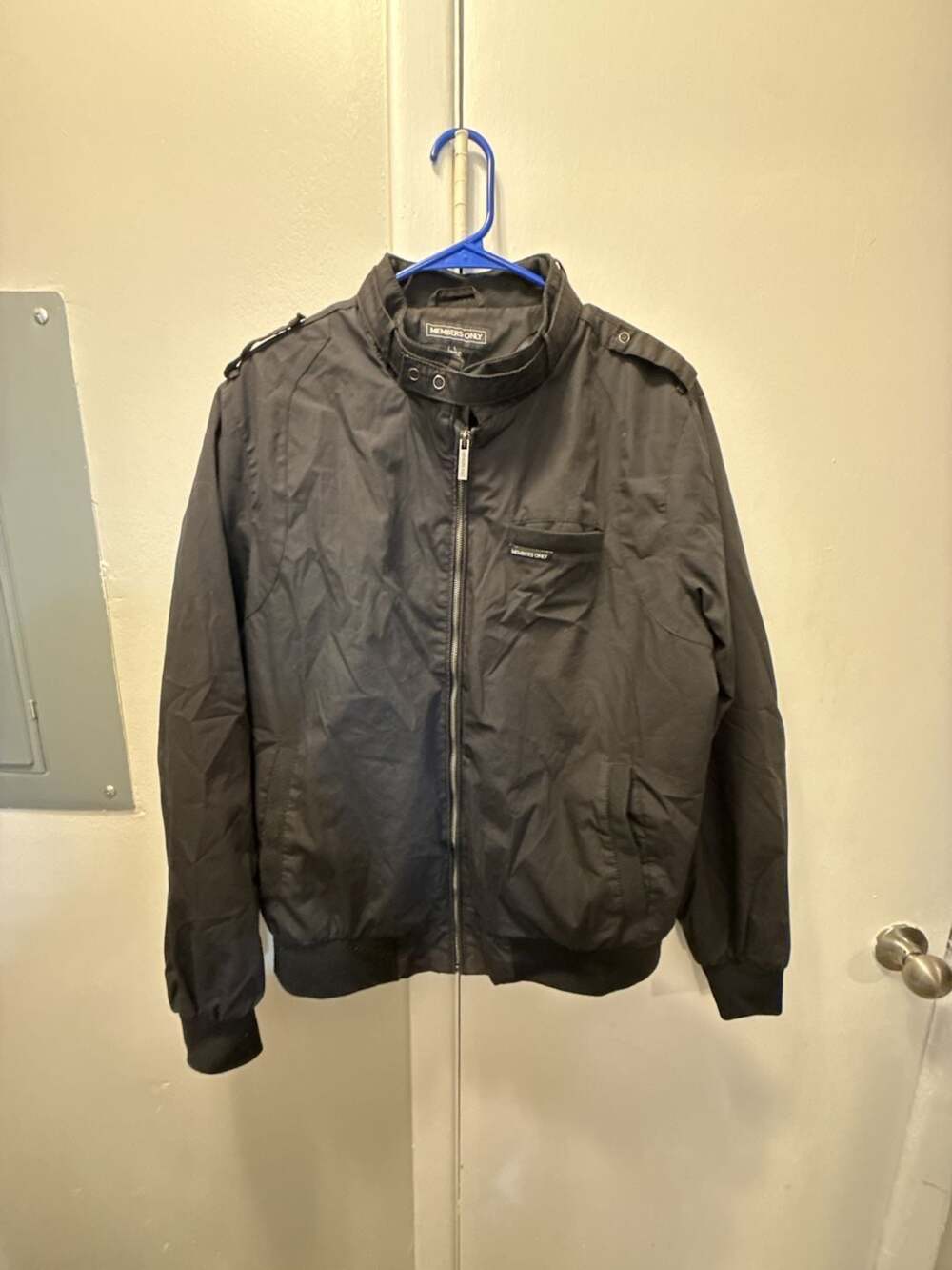 Members Only Classic Iconic Racer Jacket Size L Black